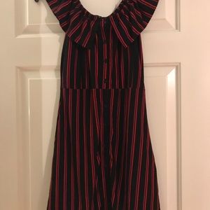 Striped off the shoulder dress